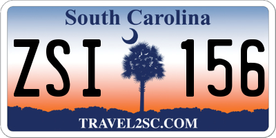 SC license plate ZSI156