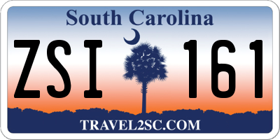 SC license plate ZSI161