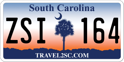 SC license plate ZSI164