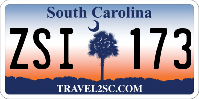 SC license plate ZSI173