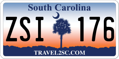 SC license plate ZSI176