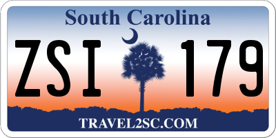 SC license plate ZSI179