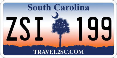 SC license plate ZSI199