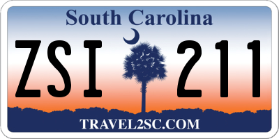 SC license plate ZSI211