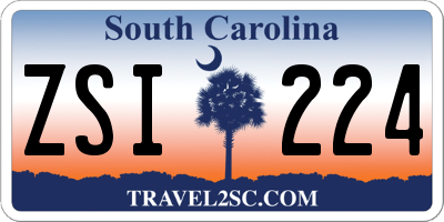 SC license plate ZSI224