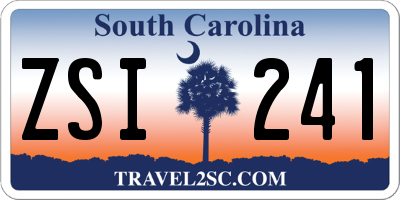 SC license plate ZSI241