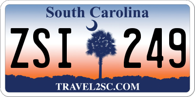 SC license plate ZSI249