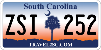 SC license plate ZSI252