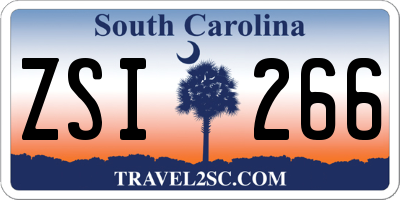 SC license plate ZSI266