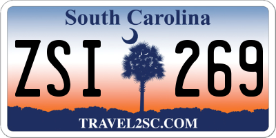 SC license plate ZSI269