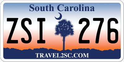 SC license plate ZSI276
