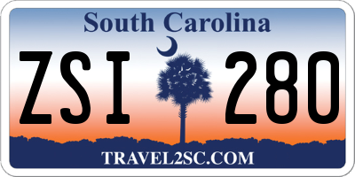 SC license plate ZSI280