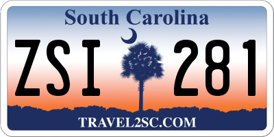 SC license plate ZSI281