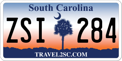 SC license plate ZSI284