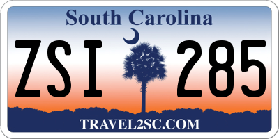 SC license plate ZSI285