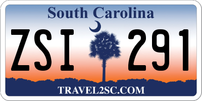 SC license plate ZSI291