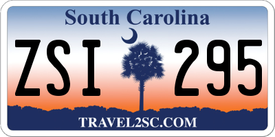 SC license plate ZSI295