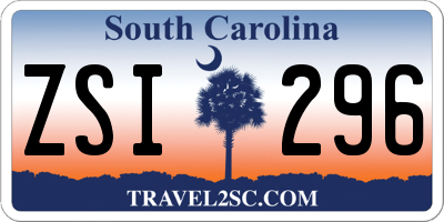 SC license plate ZSI296