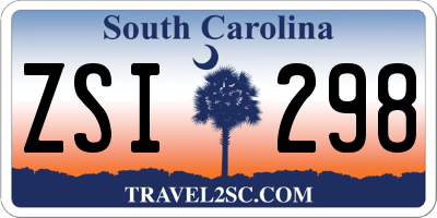SC license plate ZSI298