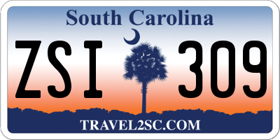 SC license plate ZSI309