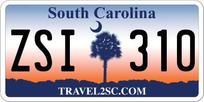 SC license plate ZSI310