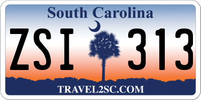 SC license plate ZSI313
