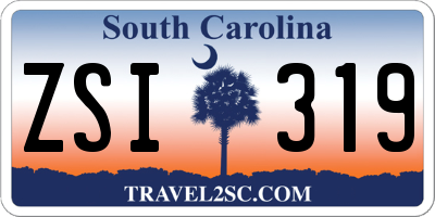 SC license plate ZSI319