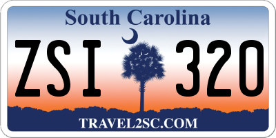 SC license plate ZSI320