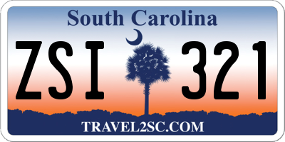 SC license plate ZSI321