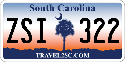 SC license plate ZSI322