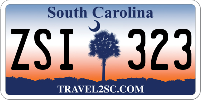 SC license plate ZSI323