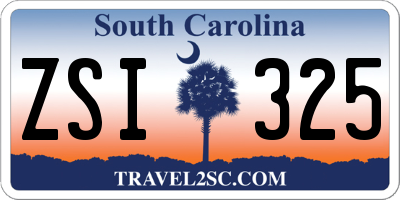 SC license plate ZSI325