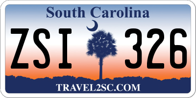 SC license plate ZSI326