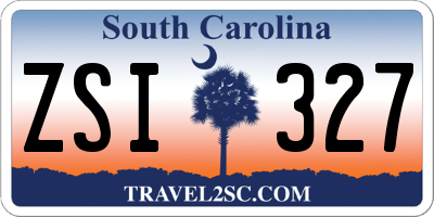SC license plate ZSI327