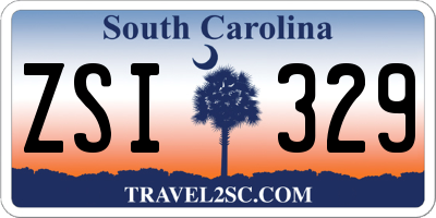 SC license plate ZSI329