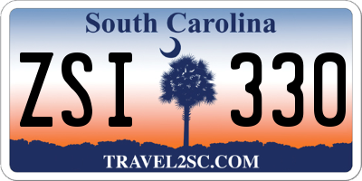 SC license plate ZSI330
