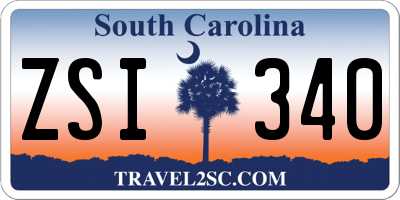 SC license plate ZSI340