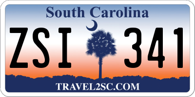 SC license plate ZSI341