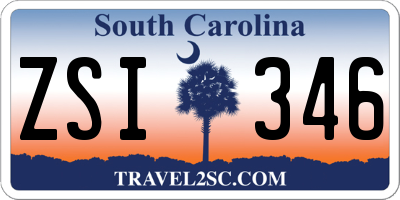 SC license plate ZSI346