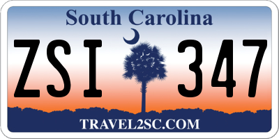 SC license plate ZSI347