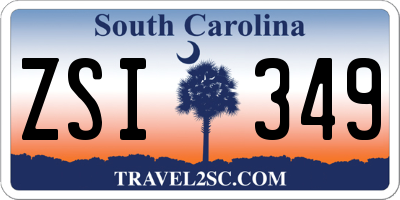 SC license plate ZSI349