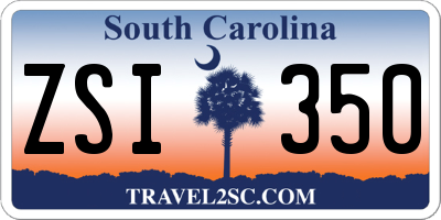 SC license plate ZSI350