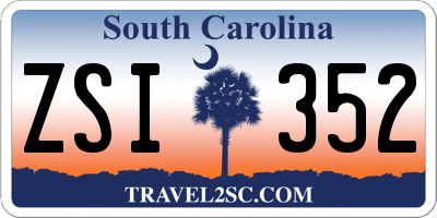 SC license plate ZSI352