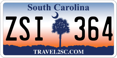 SC license plate ZSI364