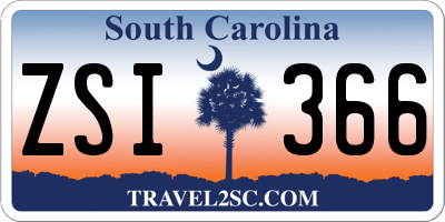 SC license plate ZSI366