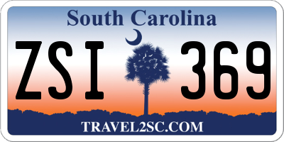 SC license plate ZSI369