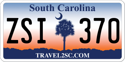 SC license plate ZSI370
