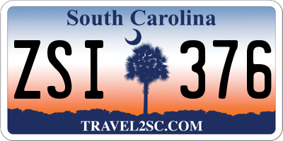 SC license plate ZSI376