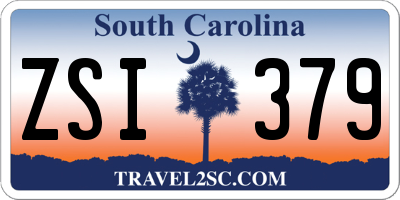 SC license plate ZSI379