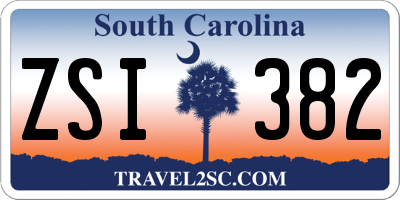 SC license plate ZSI382